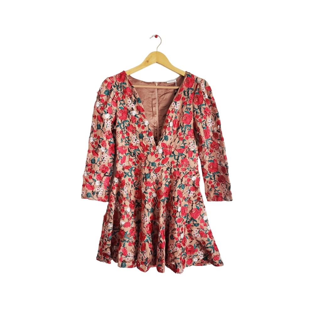 Lovers + Friends Vira Dress Floral Lace Size Small
